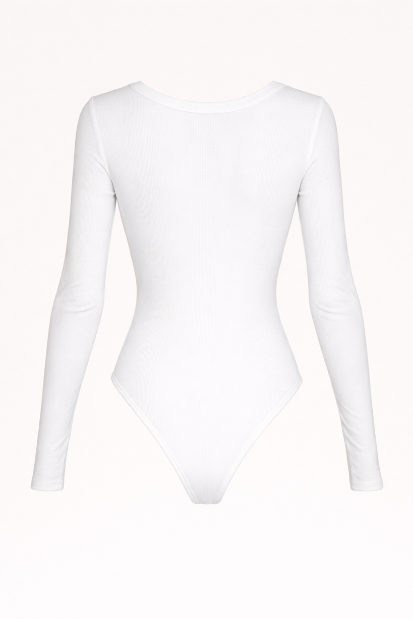 V-Neck LS Bodysuit — Back