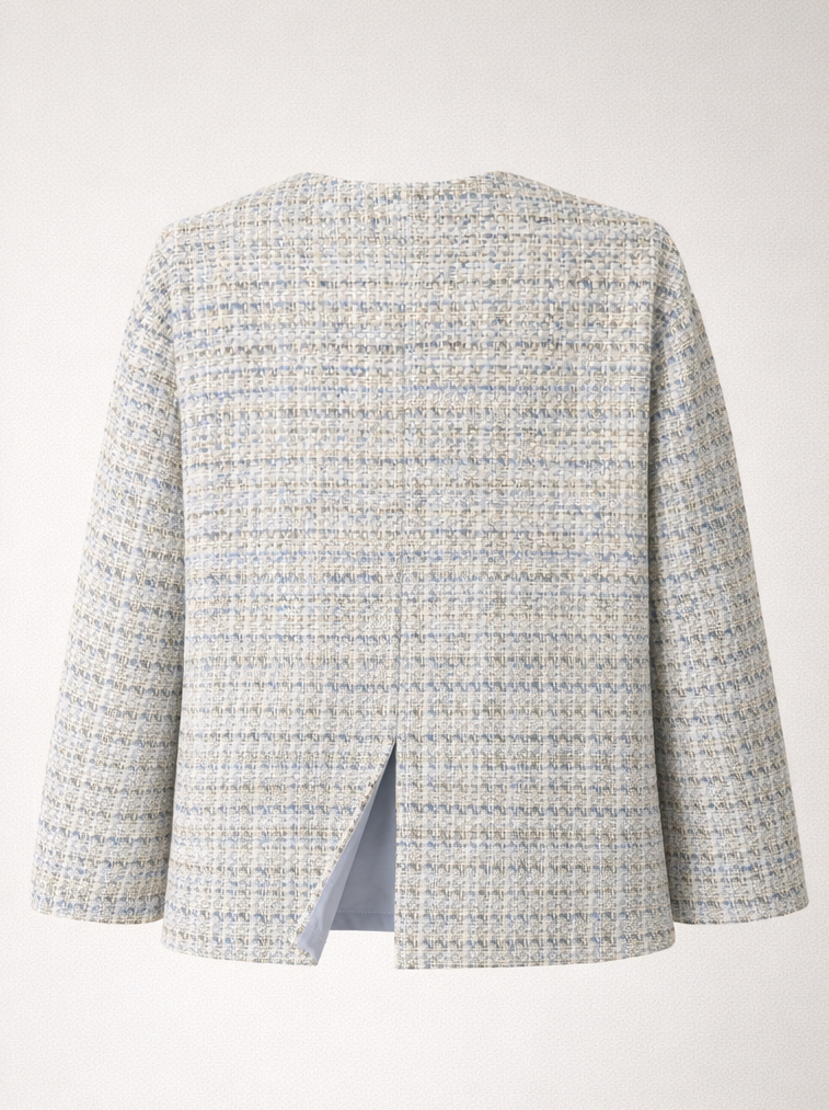 Boucle Cardigan Jacket - Back View - BlancheWear