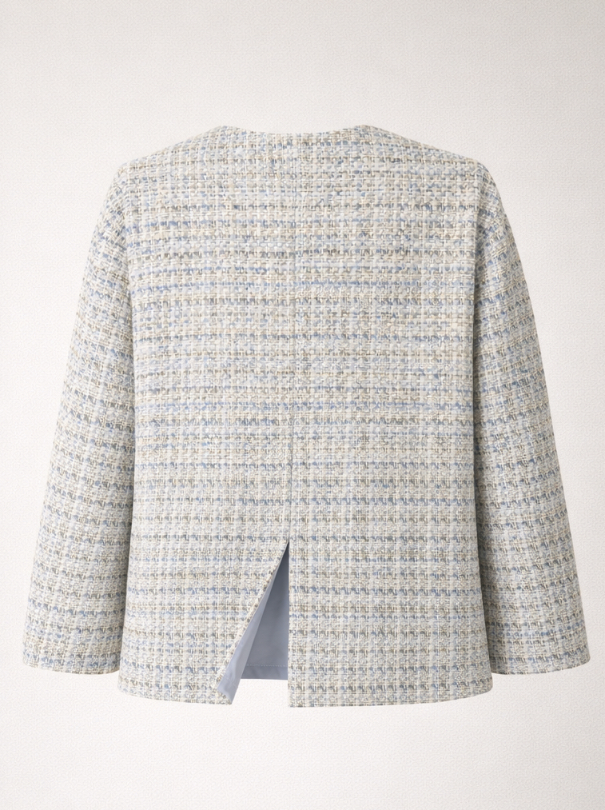 Boucle Cardigan Jacket - Back View - BlancheWear