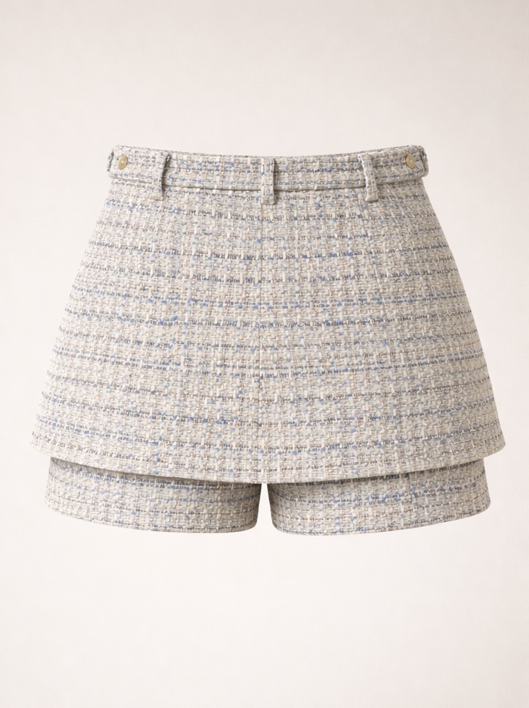 Boucle Short Skort - Back View - BlancheWear