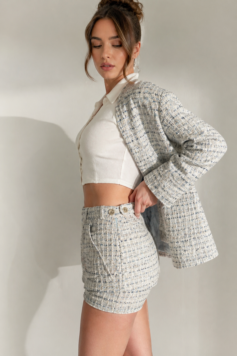 Boucle Short Skort - Editorial View - BlancheWear