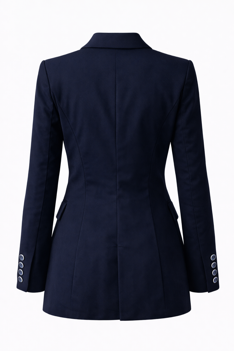 Long Line Fitted Blazer — Back
