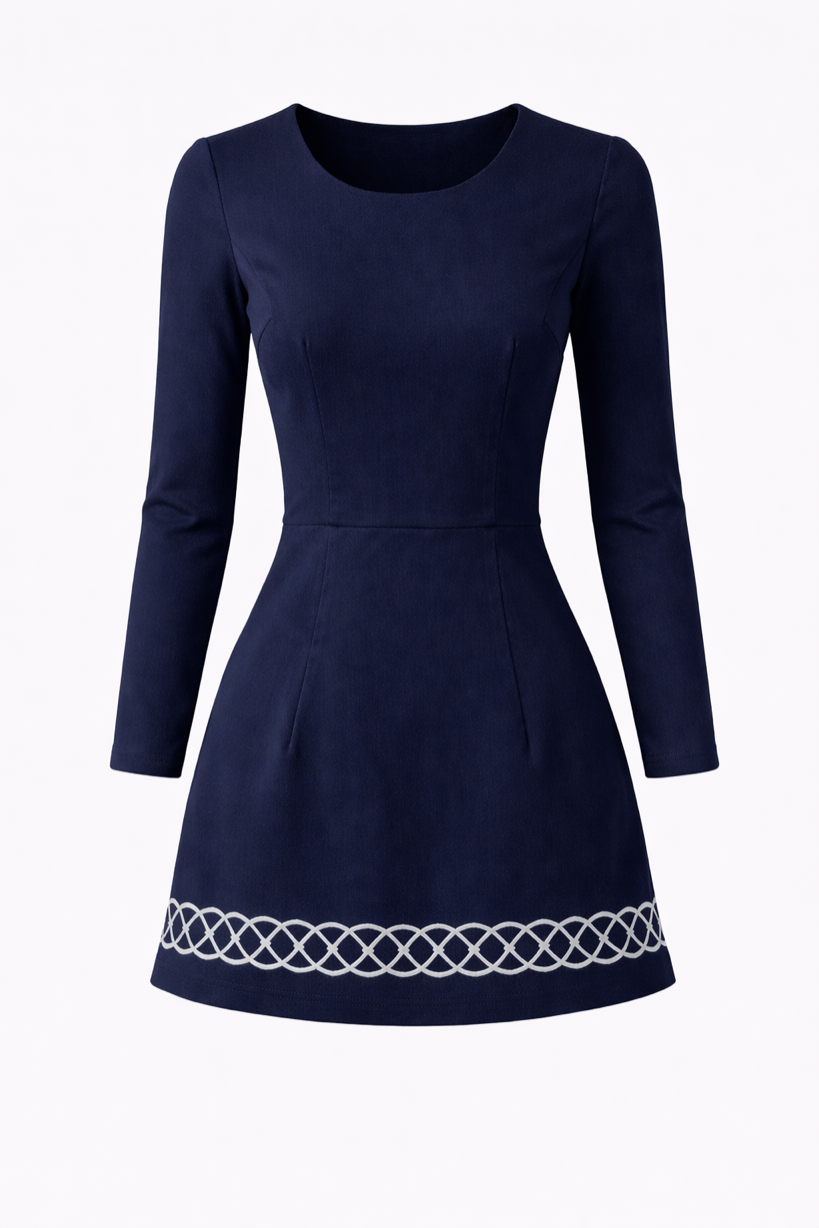 LS Celtic Knot Short Dress — Front