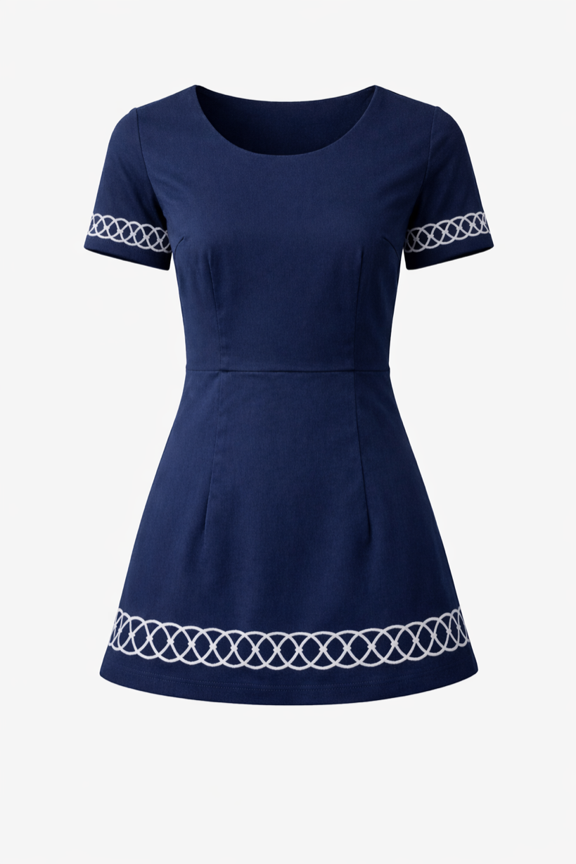 SS Celtic Knot Short Dress — Front