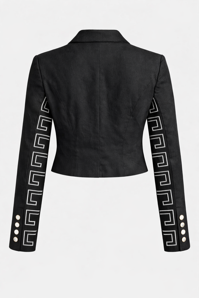 Short Fitted Blazer — Back