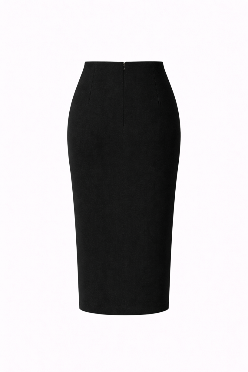 Greek Key Long Skirt — Back