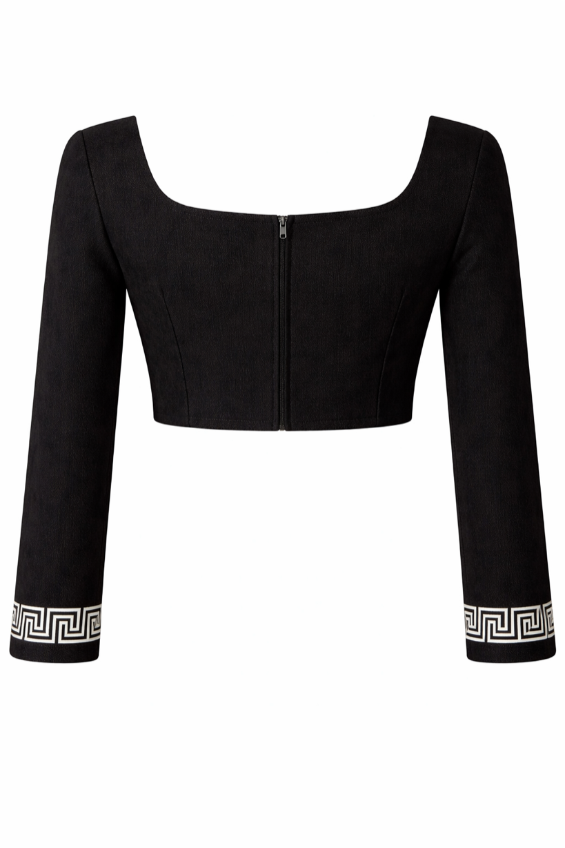 LS Greek Key Top — Back