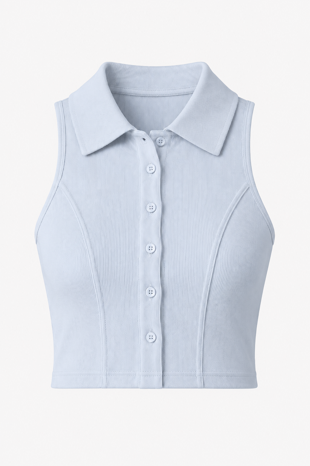 Polo Tank - Sky Front View - BlancheWear